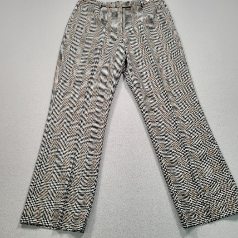 Pendleton Womens Wool Plaid Trousers Pants Brown Tan Black Glen Check Size 12